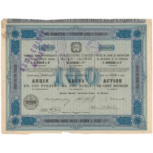 Tow. Przemysłu Meatolwego K. Rudzki i S-ka, 100 rubli 1911 - rzadka