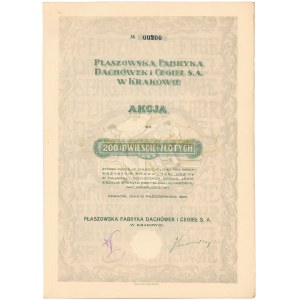 Płaszowska Fabryka Dachówek i Cegieł, 200 zł 1926