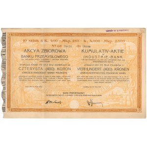 Bank Przemysłowy dla Królestwa Galicyi i Lodomeryi, 10x 400 kr 1919