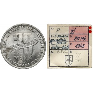 Litzmannstadt Ghetto, 20 Mark 1943 - rare - ex. T. Kałkowski