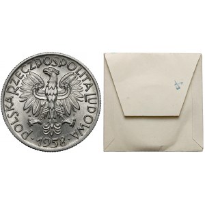 KAŁKOWSKI, Rybak 5 złotych 1958 - BEZ SZNURA - rzadkość