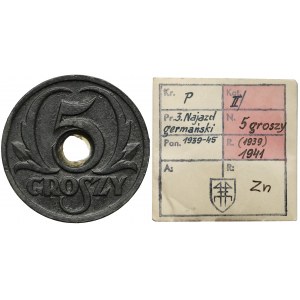 KAŁKOWSKI, Generalna Gubernia, 5 groszy 1939 - ilustrowany