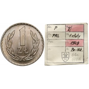 KAŁKOWSKI, 1 złotych 1949 CuNi