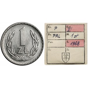 KAŁKOWSKI, 1 złoty 1968 - rzadki rocznik