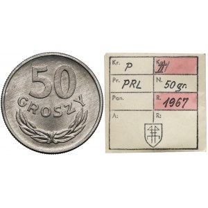 KAŁKOWSKI, 50 groszy 1967 - najrzadszy rocznik