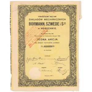 Tow. Akc. Zakładów Mechanicznych Bormann, Szwede i S-ka, 100 zł 1927