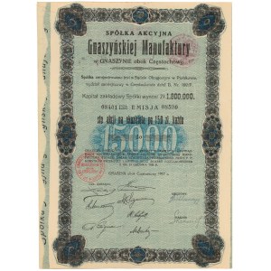 Spółka Akc. Gnaszyńskiej Manufaktury, Em.1, 100x 150 zł 1932