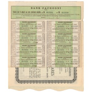 Bank Zachodni, Em.1, 5x 100 zł 1929