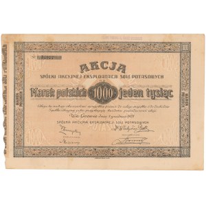 Spółka Akc. Eksploatacji Soli Potasowych, 1.000 mk 1921