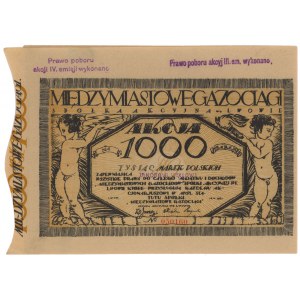 Międzymiastowe Gazociągi, 1.000 mk 1921 - imienna