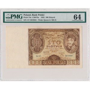 100 złotych 1932 - dwie kreski w znaku wodnym