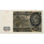 500 złotych 1940 - A - ORYGINAŁ z numeracją falsyfikatu