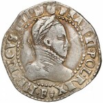 (F•) Henryk Walezy, 1/2 franka (demi franc) 1587, Anger