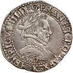 (K) Henryk Walezy, 1/2 franka (demi franc) 1587, Bordeaux - z BŁĘDEM