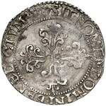 (X) Henryk Walezy, 1/2 franka (demi franc) 1587, Amiens - błąd 15887