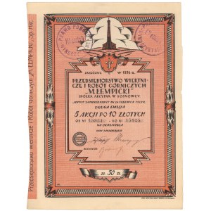 Przedsięb. Wiertnicze i Robót Górniczych M. Łempicki, Em.2, 5x 10 zł 1929