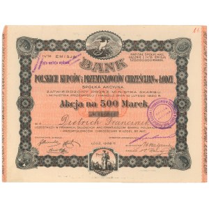 Bank Polskich Kupców i Przemysłowców Chrześcijan w Łodzi, Em.4, 500 mkp