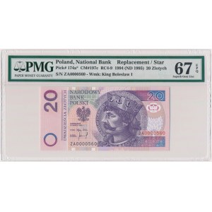 20 złotych 1994 - ZA 0000560 - seria zastępcza