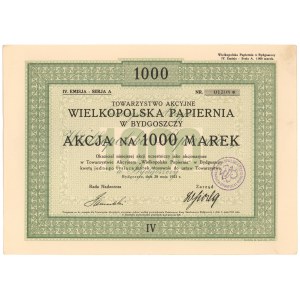 Wielkopolska Papiernia w Bydgoszczy, Em.4, 1.000 mkp 1923