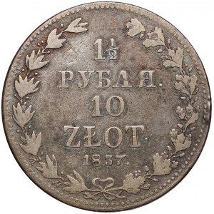 1-1/2 rubla = 10 złotych 1837 MW, Warszawa