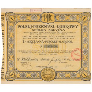 Polski Przemysł Korkowy, 500 mkp 1923