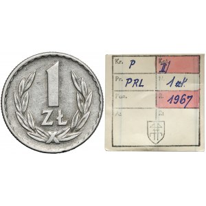 KAŁKOWSKI, 1 złoty 1967 - rzadki rocznik