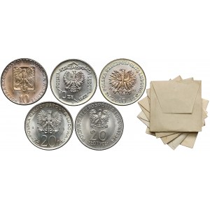 KAŁKOWSKI, 10-20 złotych 1971-1975 (5szt)