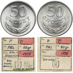 KAŁKOWSKI, 50 groszy 1975-1976 (2szt)