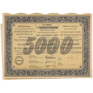 Tow. Starachowickich Zakładów Górniczych, Em.4, 10x 500 mk 1922