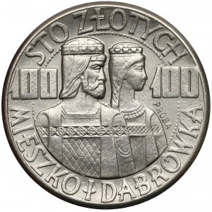 Próba NIKIEL 100 złotych 1960 Mieszko... półpostacie