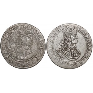 Jan II Kazimierz, Orty Kraków 1658 i 1668 (2szt)