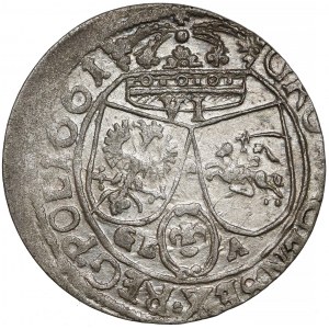 Jan II Kazimierz, Szóstak Lwów 1661 GBA - bardzo ładny