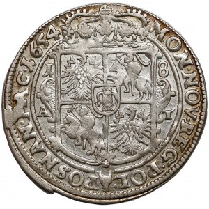 Jan II Kazimierz, Ort Poznań 1654 AT - szeroka korona z 1653 - rzadki