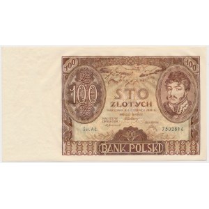 100 złotych 1932 - dwie kreski w znaku wodnym