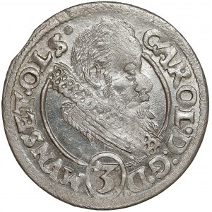 Śląsk, Karol II, 3 krajcary 1615 HT, Oleśnica