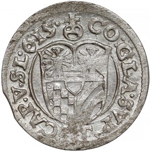 Śląsk, Karol II, 3 krajcary 1615 HT, Oleśnica