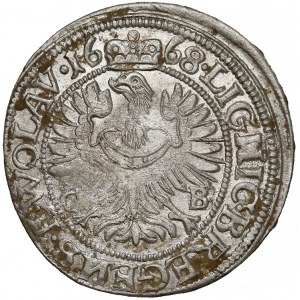 Śląsk, Chrystian wołowski, 3 krajcary 1668 CB, Brzeg - WOLAV