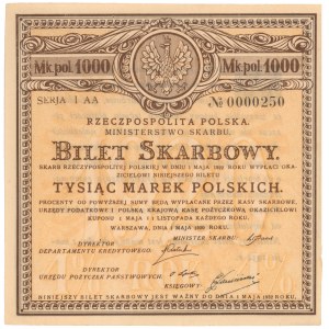 Bilet Skarbowy, Serja I AA 1.000 mkp 1920