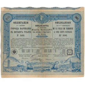 Warszawa 7-ma Pożyczka, Obligacja na 500 rub 1903
