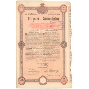 Lwów, 14-milionowa pożyczka, Obligacja na 200 koron 1911