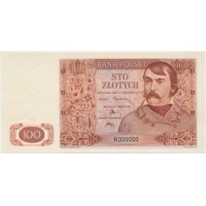 Emigracja 100 złotych 1939 - H 000000 - znak wodny od 10 złotych