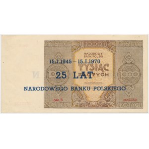 1.000 złotych 1945 - nadruk SPECIMEN / 25 lat NBP