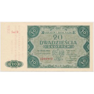 20 złotych 1947 - nadruk 120 lat WTN