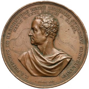 Niemcy, Prusy-Brandenburgia, Medal 70. rocznica urodzin Karla Augusta von Hardenberg 1820