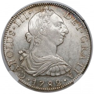 Meksyk, Karol III Hiszpański, 8 reali 1782-FF