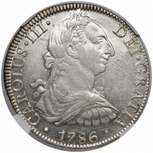 Meksyk, Karol III Hiszpański, 8 reali 1786-FM