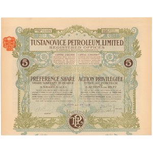 Tustanowice,Tustanovice Petroleum Ltd., 125 francs 06.10.1908