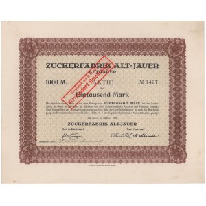 Stary Jawor, Zuckerfabrik Alt-Jauer, 1.000 mk 1922