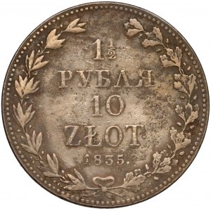 1-1/2 rubla = 10 złotych 1835 MW, Warszawa - rzadkie