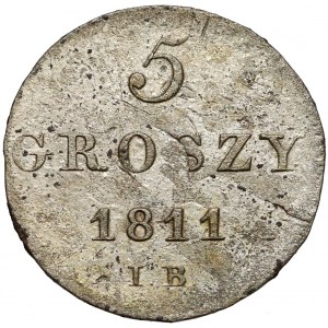 Księstwo Warszawskie, 5 groszy 1811 IB